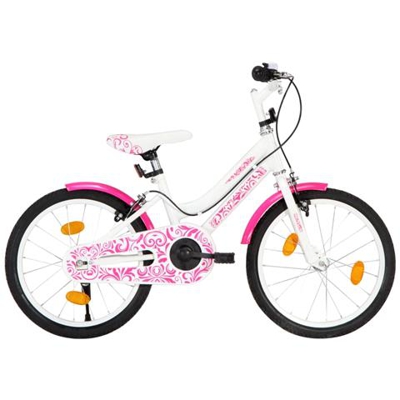 Bici Per Bambini 18 Pollici Rosa E Bianca