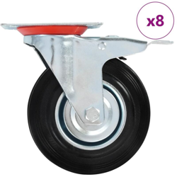 vidaXL Ruote Girevoli 8 pz 125 mm precio