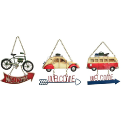 Distintivo Metallo Vintage (3 pcs) (20 x 16 x 3 cm) - Dkd Home Decor precio