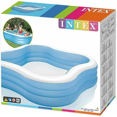 Intex 57495 Piscina Family Gonfiabile Quadrata Per Bambini