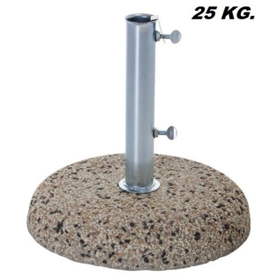 Base in cemento Porta Ombrellone da giardino 25 kg ghisa Verdelook - Grigio