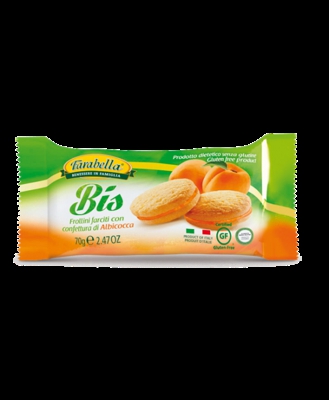 Farabella Bis Frollini Con Crema Albicocca Senza Glutine 70g