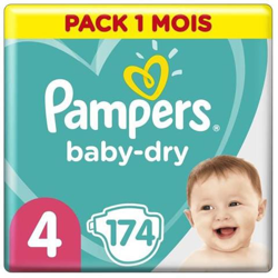 Baby-dry Taille 4, 9-14 Kg - 174 Couches - Pack 1 Mois características