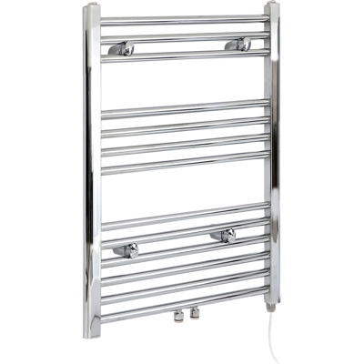 Hudson Reed Neva Scaldasalviette Elettrico Moderno di Design - Termoarredo Bagno a Scaletta - Acciaio Cromato - 400W - 803 x 500mm