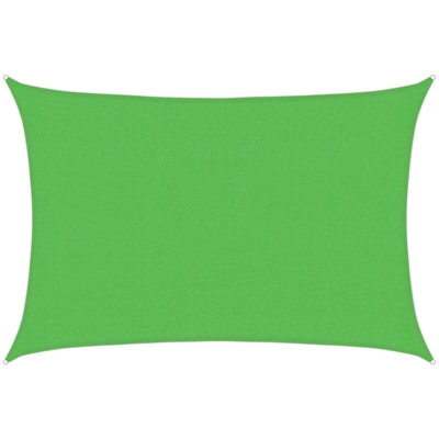 vidaXL Vela Parasole 160 g/m² Verde Chiaro 2,5x3,5 m in HDPE - Verde