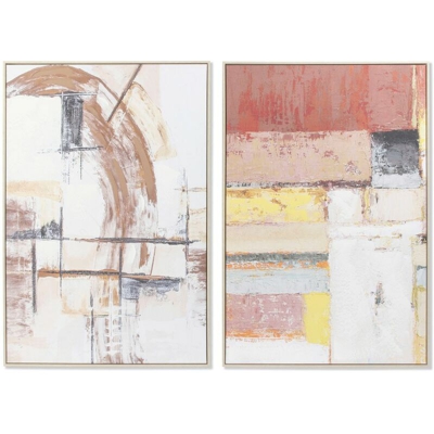 Quadro Tela Abstract (2 pcs) (83 x 4.5 x 123 cm) - Dkd Home Decor