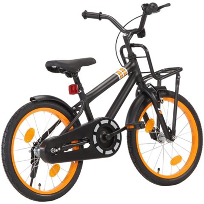 Bici Per Bambini Con Trasportino Frontale 18'' Nero E Arancione
