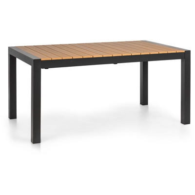 Menorca Expand Tavolo da Giardino 163 x 95 cm Alluminio Polywood teak