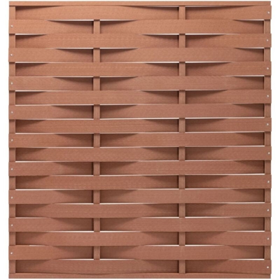 vidaXL Pannello di Recinzione in WPC 170x180 cm Marrone - Marrone