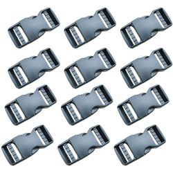12 pezzi a doppio rilascio fibbie in plastica cinghie fibbia clip per zaino valigia all'aperto en oferta