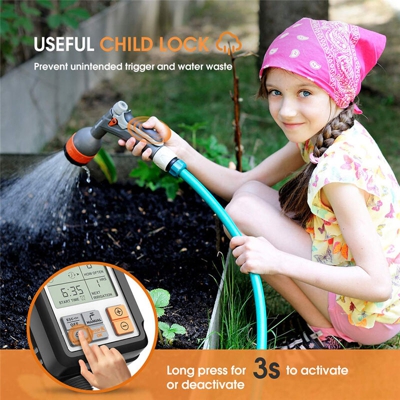 Display LCD impermeabile automatico IP65 da 3/4 "con timer per l'acqua da giardino