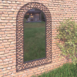 YOUTHUP Specchio a Parete da Giardino ad Arco 60x110 cm Nero - Nero en oferta