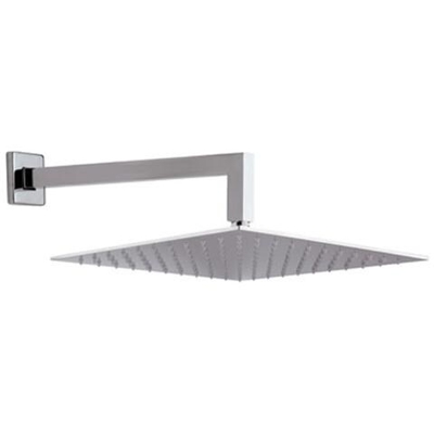 SOFFIONE DOCCIA A PARETE QUADRATO cm 30 CON BRACCIO MARIANI Cromato