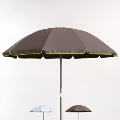 Ombrellone Mare Spiaggia 220 Cm in Cotone Pesante Antivento Ed Limitata Roma Fluo | Marrone