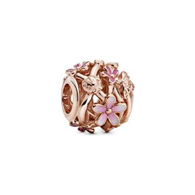 Charm A Forma Di Margherita Rosa Aperto