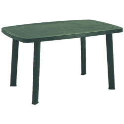 Tavolo da giardino rettangolare verde in resina resistente plastica 176x87 cm - Verde en oferta