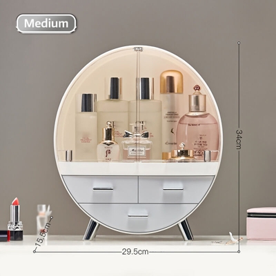 29,5 * 15,5 * 34 cm Portagioie Organizzatore cosmetico Pennello per trucco Cassetto portaoggetti Grigio