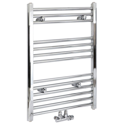 Hudson Reed Neva Scaldasalviette di Design Verticale - Termoarredo Bagno Cromato con Attacco Centrale - 292W - 803 x 500mm