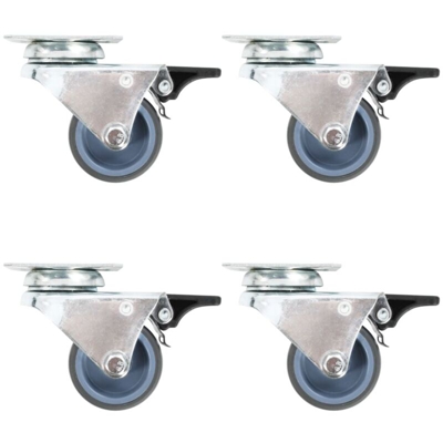 vidaXL Ruote Girevoli Gemellate 16 pz 50 mm