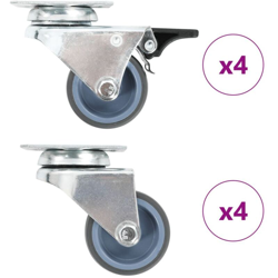 vidaXL Ruote Girevoli Gemellate 8 pz 50 mm precio