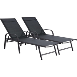 Lettino da sole in acciaio Farniente - Nero en oferta