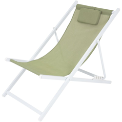 Sedia a sdraio in alluminio pieghevole verde da spiaggia giardino piscina precio