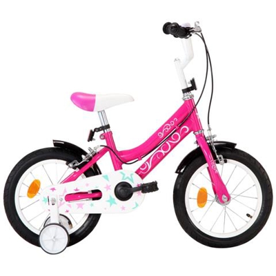 Bici Per Bambini 14 Pollici Nera E Rosa