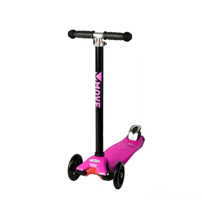 Monopattino Move 3 Ruote Rosa Girl Bambina Manubrio Regolabile Altezza Pieghevole