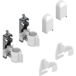 Coppia di mensole per installazione rapida a muro con sicurezza anti sgancio e distanziatori per radiatore tubolare a colonna - Colore bianco precio