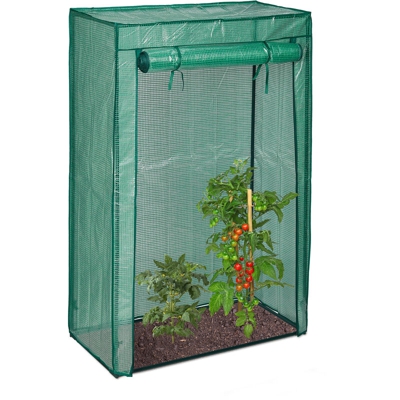 Serra per Pomodori, Giardino, Balcone, Telo Orto Trasparente, HLP 150x100x50 cm, Acciaio & PVC, verde
