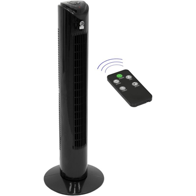 Ventilatore a torre colonna 45 W 81 cm con 3 velocità nero telecomando incluso