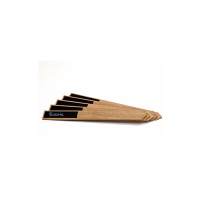 Targhetta per erbe aromatiche I 5, in legno di quercia, scrivibile, set per piante, misura grande (22 cm), realizzata a mano in vero legno massiccio