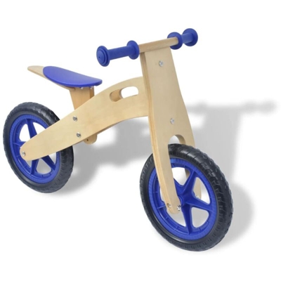 Bicicletta senza Pedali in Legno Blu