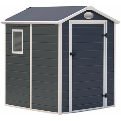 Casetta in Resina Gardiun Marena - 2,47 m² 190x132x203 cm Antracite/Bianco