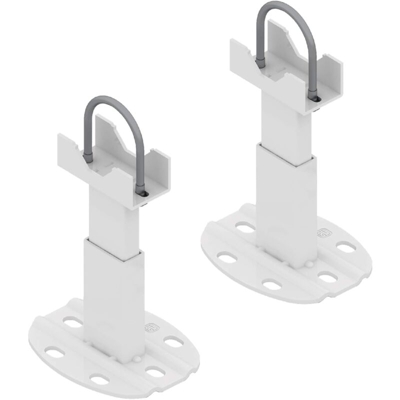 Coppia di fissaggi a pavimento per radiatore alluminio - piedino con sistema anti sgancio per termosifone in alluminio - Portata Massima 200 kg a