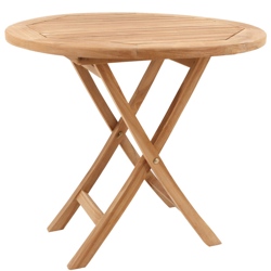 SALENTO Tavolo tondo pieghevole per esterni in teak - 72x80 cm - Teck en oferta
