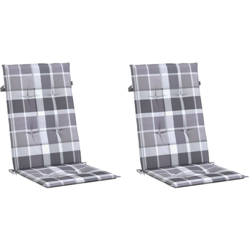 Cuscini per Sedie da Giardino 2 pz Grigi a Quadri 120x50x4 cm - Multicolore - Vidaxl características