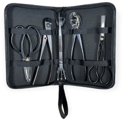 Set attrezzi per bonsai da 5pz in acciaio basico brunito en oferta