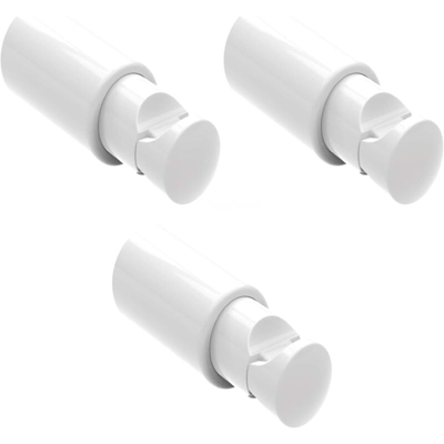 3 Mensole in ABS per radiatori da bagno scaldasalviette - Diametro tubi da Ø15 a 28 mm, Distanza tra i tubi da 11 a 22 mm - Tenuta 90 kg - Bianco