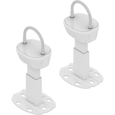Coppia di fissaggi a pavimento per radiatore tubolare - piedino con sistema anti sgancio per termosifone multicolonna - Portata Massima 200 kg a