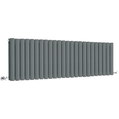Hudson Reed Revive Radiatore Termoarredo di Design Orizzontale Moderno - Termosifone Con Finitura Antracite - 1485W - 400 x 1416mm - Riscaldamento ad