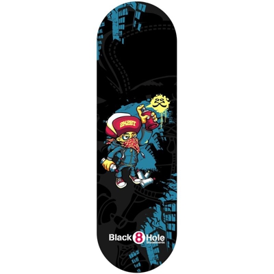 Skateboard Senior Graffity Muro Street Completo di Ruote Skate Nero Blu