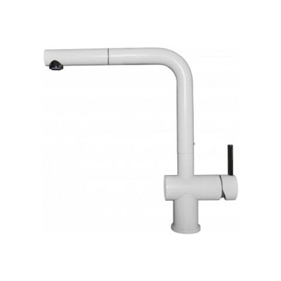 Miscelatore Monocomando con canna girevole e doccetta estraibile Stream Plus 24x31 cm Granitek Colore Grigio Cemento 48