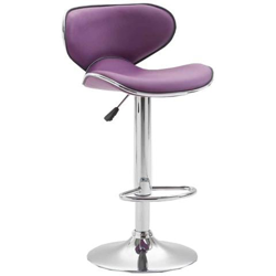 Sgabello Design Cucina Las Vegas V2 I Sedia Sgabello Imbottita In Similpelle I Sgabello Girevole E Regolabile (62-82 CM) Con Schienale Viola características