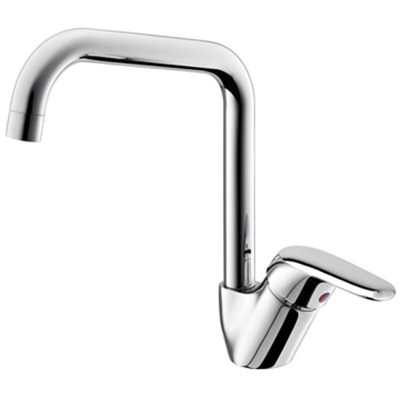 Monocomando lavello con bocca girevole e canna alta quadra serie kappa EURORAMA