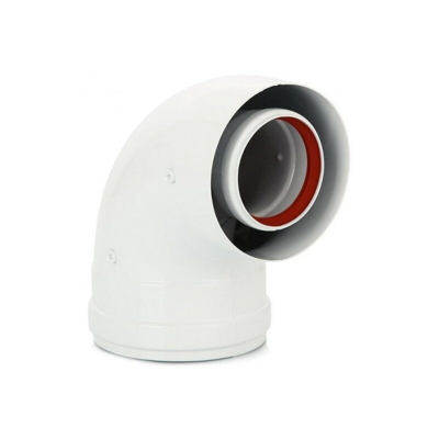 Curva Coassiale 90° ø60/100 per Partenza Caldaie Baxi