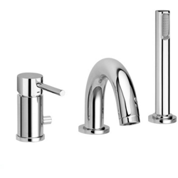 Batteria miscelatore bordo vasca 3 fori cromo serie stick Paffoni características