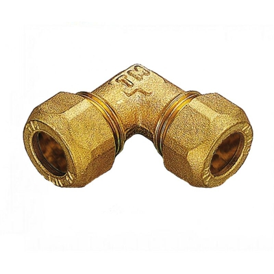 raccordo a compressione curvo doppio 10 x 1/2" per rame tenuta ptfe tiemme