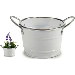 Vaso bianco, argentato (12,5 x 8 x 17,5 cm) precio