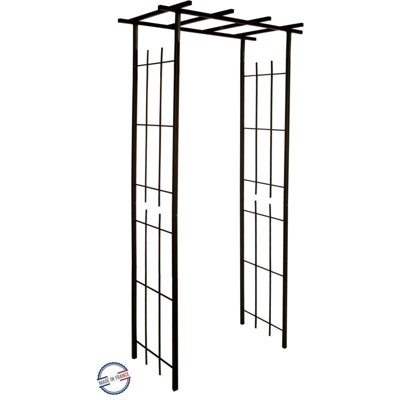 3289920030466 - Pergola stretta per piante rampicanti, in ferro anticato, 97 x 40 x 198 cm - Louis Moulin